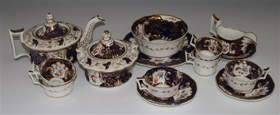 An early Victorian thirty piece porcelain tea and coffee service